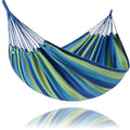 SUNCREAT Portable Tree Hammock, Double Hammocks 2 Person with Outer Bag, Blue Stripe - color: Blue & Green, size: X-Large