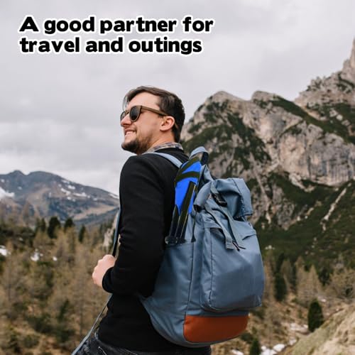 Travel Folding Camping Stool, Use Height 14.6" and Maximum Weight 210 lbs Outdoor Portable Tripod Seat Fishing Chair Seat for Camping Fishing Hiking Gardening and Beach Garden Painting (Blue) - color: Blue