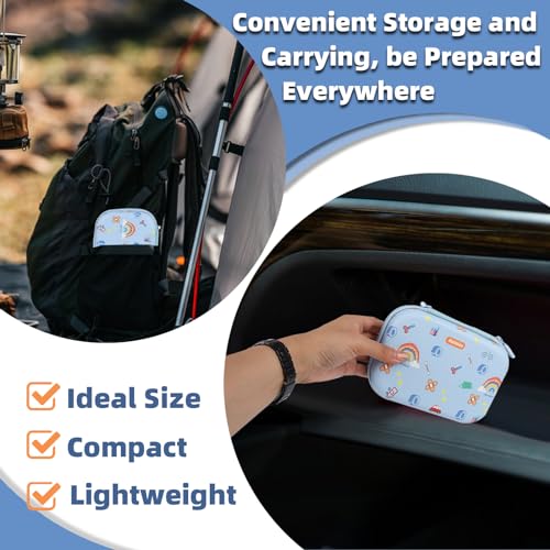 Small-First-Aid-Kit-for-Home-Car-Travel-Camping-Hiking-Kids, Mini Cute Portable Medical Emergency Kits Fits into a Purse, Diaper Bag & Backpack, Travel Must Have