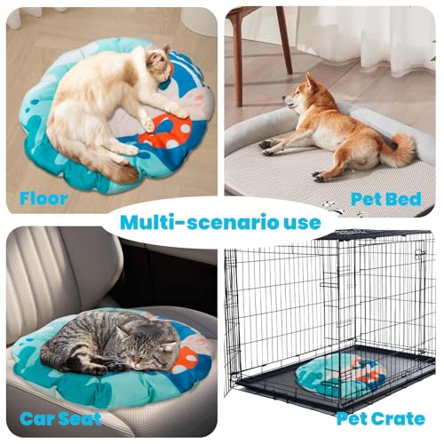 Pet Cooling Mat for Dogs Cats, Thickened Durable Cooling Pad Washable for Small Pets, Indoor & Outdoor Summer Use