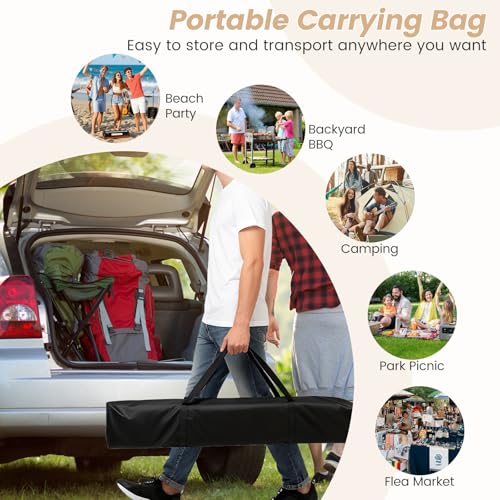 Tangkula 10x10 Ft Pop Up Canopy with Netting, Easy Up Outdoor Tent with Mesh Sidewalls, Carrying Bag, Adjustable Height, Portable Canopy Tent for Parties Events Camping Travel - color: Gray
