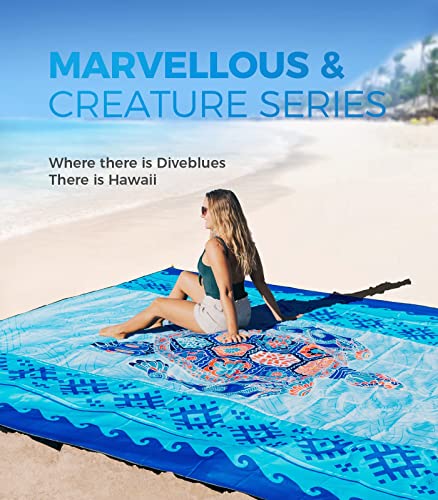OCOOPA Beach Blanket Waterproof Sandproof, 10'X 9' Extra Large, Soft and Sturdy, Light Weight and Portable, Perfect for Beach Vacation, Famlily Park Picnic, Travel Camping, Outdoor Gifts - color: Bohemian Turtle, size: Xx-large( 8 Adults )