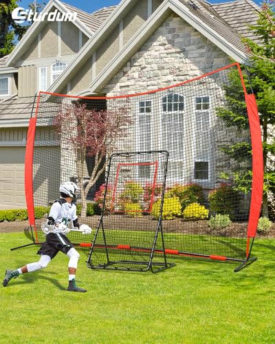12x9/16x10/20x10ft Barricade Backstop Net, Ball Sports Barrier Netting, Protection Screen for Baseball Softball Lacrosse Soccer Hockey Training for Backyard with Carry Bag - size: 12x9ft