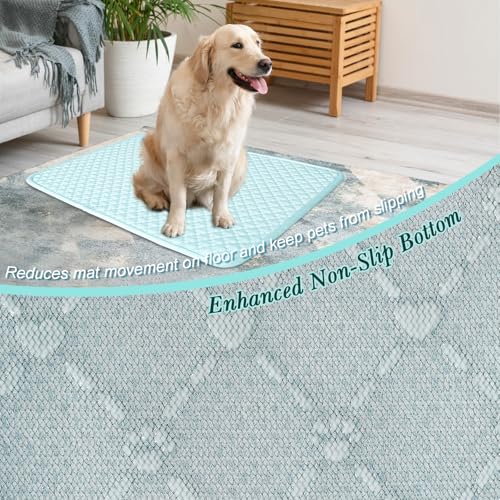 Upgraded Self-Cooling Dog Mat - Breathable Pet Cooling Pad for Dogs & Cats, Indoor & Outdoor Use, Washable Cooling Blanket for Comfort - size: M(29.5Lx18.9"W)