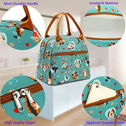 FlowFly Insulated Lunch Cooler Bag - Tote Bag Organizer for Women/Men, Dog - color: Dog