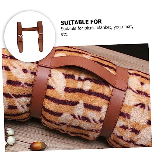 Abaodam Handled Carpet Strap for Camping and Picnics Portable Blanket Carry Strap for Yoga Mats and Outdoor Rugs Easy Fastening and Storage Compact Design for Travel Use