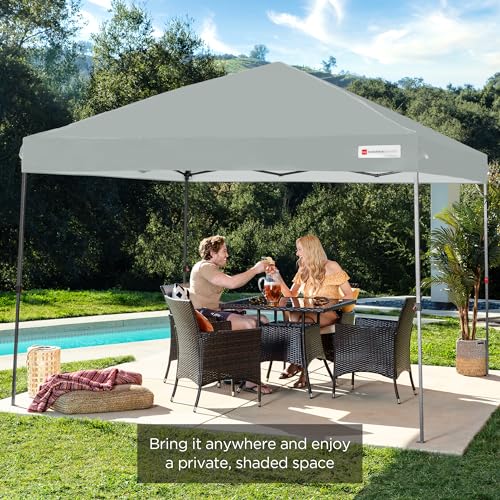 Best Choice Products 10x10ft Pop Up Canopy Tent, Outdoor Shade, 1 Person 1 Minute Set Up, Carry Case, 4 Weight Bags - Silver - color: Silver, size: 10x10ft