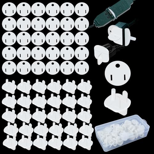 30 Sets Weatherproof Gaskets and Plug Protectors Covers Waterproof Extension Cord Outlet Gasket and Plugs Covers for Christmas Lighting Installation Stop Gfcis from Tripping Fit 2 or 3 Pronged Plugs - size: 30 Pack