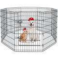 Pet Playpen Dog Pen Foldable Dog Exercise Fence 8 Panels 36 Inch Kennels Pet Playpen Options Ideal for Pet Medium Animals Outdoor Indoor - style: 24'' x 36'' x 8PCS