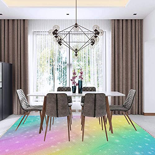Boho Rug Fantasy Shiny Lights in Pastel Color Background Area Rug Carpet Patio Rug Hallway Runner Rug Mat Pad Minimalist Home Decor for Living Room Bedroom Indoor Outdoor, 90x150cm - color: Multi7, size: 90x150cm