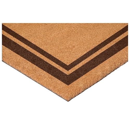 Calloway Mills 152982436E Brown Border 24" x 36" Monogram Doormat (Letter E) - color: Letter E, size: 2' x 3' (Rectangular)