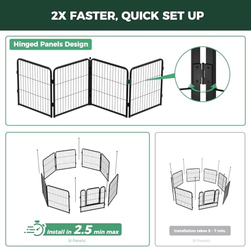 FXW Instant Unleashed Dog Playpen, Portable Pet Fence for Outdoor, RV Trips, and Camping, 45inch, 16 Panels for Large Dogs│Patented - size: 45"H