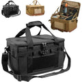 45L Large Insulated Picnic Basket, Foldable Waterproof Outdoor Storage Tote with 5mm EPE Thermal Layer, Leakproof Cooler Bag for Camping, Beach, BBQ & (Black 60L (Hard-Duty) Case) - color: Black 60l (Hard-duty) Case