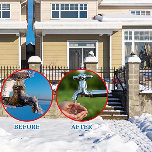 Large Faucet Cover, Outdoor Winter Faucet Protector, Spigot Cover Water Spigot Socks for Freeze Protection, 23.6'H x 11.8'W, Thickened Waterproof Insulation for Outdoor Garden Hose Tap(1 Piece)