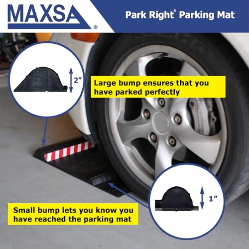 Maxsa 37359-2PK Park Right 21" x 11" x 2" Parking Mat, Red, Amazon Exclusive - color: Red, size: 2-Pack