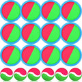 Charniol Kids Toys Toss and Catch Game Set Beach Game Outdoor Ball Sports Games Toss and Catch Ball Nylon Toys for Kids Adults(Pink, Green,Light Blue,12 Paddles 6 Balls) - color: Pink, Green,light Blue