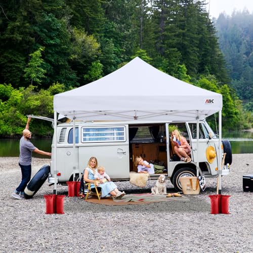 ABCCANOPY Canopy Weights 120 LBS Tent Sand Bags,4-Pack Red (Without Sand) - color: Red, size: 120 LBS