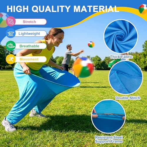 Granny Pants Yard Game, Outdoor Game with Bouncy Ball and Air Pump, Team Relay Family Reunion Party Field Game - size: 4PCS