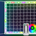 LED Professional Volleyball Net with Steel Cable, Light Up Portable Volleyball Nets Outdoor with Remote Control, Glow in the Dark Heavy Duty for Backyard