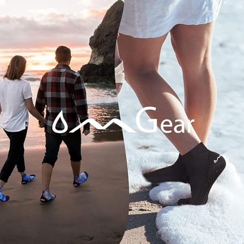 OMGear Water Socks Sand Proof Booties Quick Dry Swim Dive Socks for Sand Soccer Beach Volleyball - color: Leaf, size: X-Small