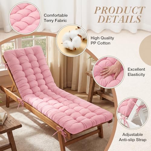 Wenqik Long Floor Cushion Large Floor Cushion with Brushed Cotton 74.8 x 27.5 x 3.15 in Jumbo Lounger Pillow for Outdoor Indoor Bay Window Meditation Yoga Reading Sleeping (Pink) - color: Pink