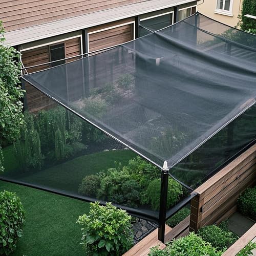 winemana 70% Black Shade Cloth, 3.3 x 13.3 FT Mesh Tarp for Garden Greenhouse Patio, Plants Heat Protection, Outdoor Sun Shade Cover, Resistant Netting Screen with Grommets for Growing Chicken Coop - size: 3.3 FT x 13.3 FT, style: 70%