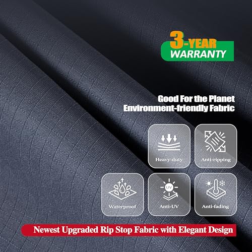 F&J Outdoors Patio Furniture Covers Waterproof Anti-UV Rip-stop Fabric Large Outdoor Furniture Cover, Grey, 108"Wx82"Dx27.5"H - size: 108"(W)x82"(D)x27.5"(H)