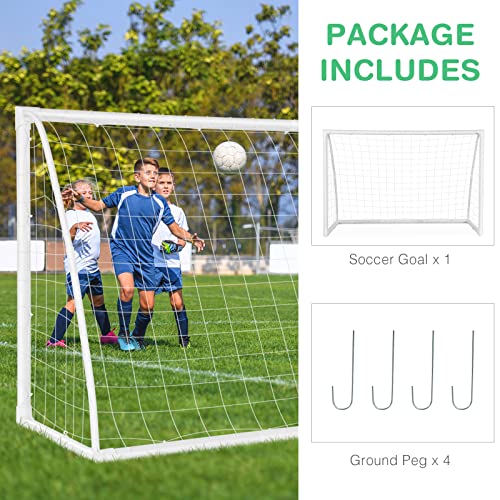 Soccer Goal, 12FT x 6FT/6FT x 4FT All-Weather Soccer Net with Frame, Quick Set-Up, Resilient Netting, Portable Soccer Goals for Backyard School Kids Soccer Training - size: 6FT x 4FT