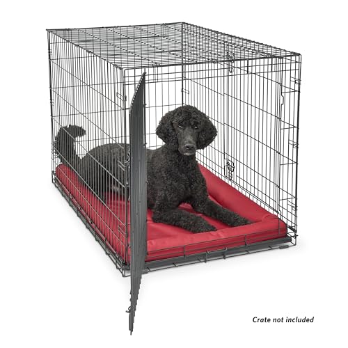 MidWest Homes for Pets Water Repellant Easy Wipe Clean Ultra-Rugged MAXX Dog Beds, Super Durable Dog Bed Designed to Fit 48-inch Dog Crates, Features Slip Resistant Bottom, Part 40548-RD, Red - color: Red, size: 48 Inch