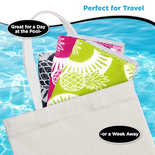Waterlife 4-in-1 Pool Hammock 2-3-4 Packs, Inflatable Pool Chair Float, Water Hammock (Saddle, Lounge Chair, Hammock, Drifter), Multiple Colors - color: Navy Blue, Green & Pink