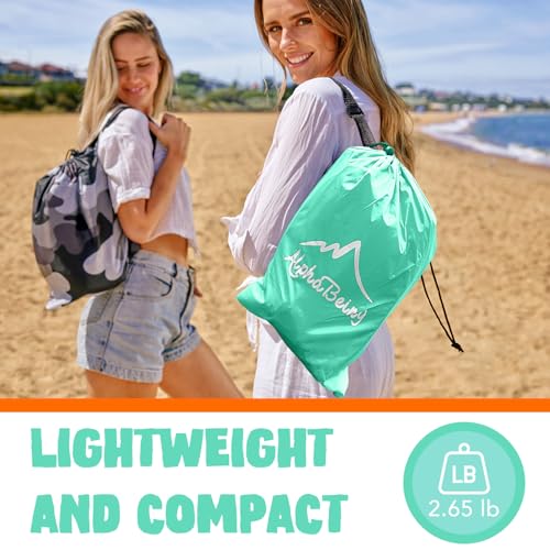 AlphaBeing Inflatable Lounger Beach Chair Accessories, Air Sofa Hammock Inflatable Couch for Camping Backyard Lakeside with Compression Sacks, Ideal Outdoor Gifts for Adults - color: Green