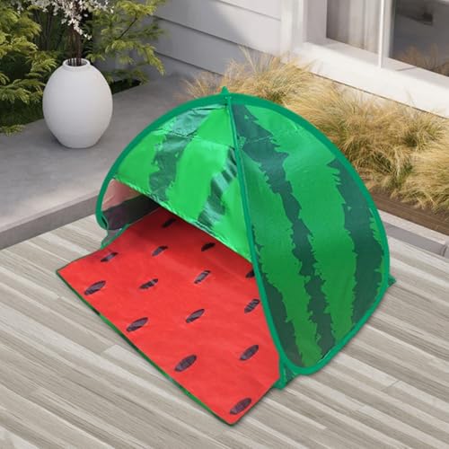 Head Sun Shelter Tent, PopUp Beach Shade Sun Protection Face, Pet Beach Tent, Instant Protection Canopy, Windproof Waterproof Small Breathable Portable for Camping - color: Watermelon