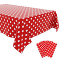 4 Pack Red Polka Dot Tablecloth,Red and White Tablecloths Disposable Plastic Rectangular Picnic Table Cover,Suitable for Rectangular Tables(54 x 108 Inches) - color: Polka Dot Red, size: 54" x 108" Rectangular (4 Pack)
