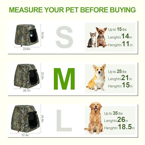 Dog Tent for Small & Medium Dogs, Pop Up Dog Enclosure, Waterproof Pet Tent with Zipper & Ground Spike, Portable Pet Playpen for Camping Beach, Puppy Tent Outdoor/Indoor 28.7x28.7x20.5 inch (Size M) - size: M 28.7x28.7x20.5 inch