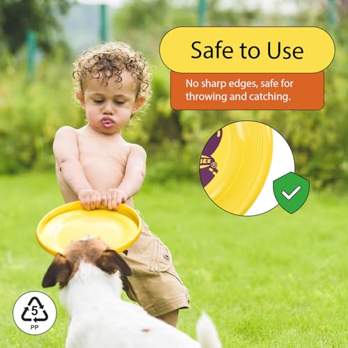 Frisbee Fastback Outdoor Flying Disc for Kids, 9.35 Inch Lightweight Sports Disc, Dog-friendly, for Beach Lawn Backyard Games and Family Fun - 100g - color: Yellow