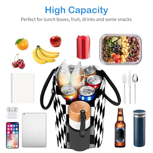 DALINDA Lunch Bag Lunch Box for Women Men Reusable Insulated Lunch Tote Bag,Leakproof Thermal Cooler Sack Food Handbags Case High Capacity for Travel Work Picnic Beach- Square - color: Square, size: Oxford cloth