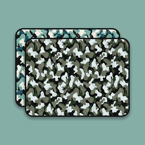 Waterproof Blanket, 29" x 34” - Seat Cover for Dogs and Pets. Ideal for Small and Medium Pet Crate Blankets, Settle mat, Diaper Changing and Playmat for Babies - color: Blue / Gray