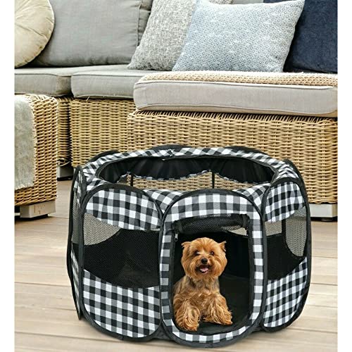 Portable Pet Puppy Soft Tent Playpen Dog Cat Folding Crate Play Dog Pen Pop-Up - size: Medium