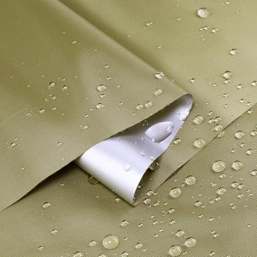 1Yard (60"×36") Marine Waterproof Fabric - Outdoor UV-Resistant Lightweight Durable Ripstop Material, UPF50+ Sun-Protection Blackout for Tarp Tent Camping Canopy, Khaki - color: Khaki, size: 1 Yard