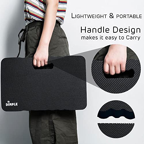Dimple Kneeling Pad, High Density Thick Foam Comfort Kneeling Mats for Gardening, Yoga Exercise, Garden Cushions, Knee Pads Black - color: Black, size: Single