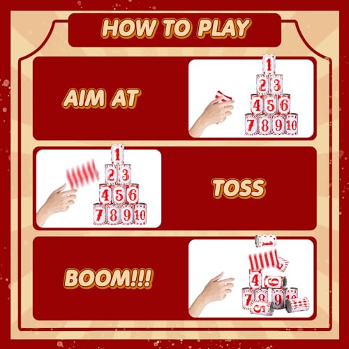 34 Pcs Carnival Play Set 5 in 1 Carnival Can Soft Plastic Cones Ring Toss ‌Sport‌ Bean Bag Toss Lawn Party Outdoor Supplies Birthday Party Backyard Events Summer