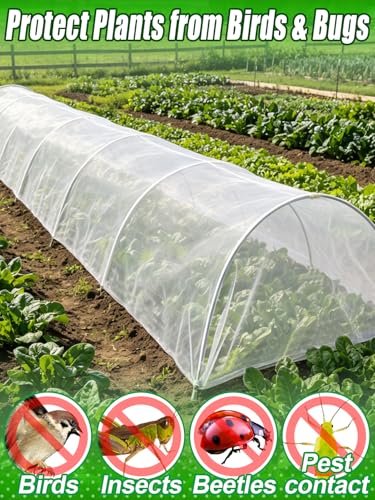 4x20ft Large Garden Netting - Ultra Fine Mesh Plant Covers to Keep Small Animals Pest Out, Bird Barrier Screen for Protecting Vegetables Fruits Flowers Raised Beds (Without Support Pole) - size: 4 x 20ft