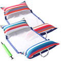 FindUWill Fabric Pool Hammock Floats 2 Pack, XL, Inflatable Water Hammocks 4-in-1 (Saddle, Hammock, Drifter, Lounge Chair), Pool Float Lounger Floaties for Adults - color: Lake&Lollypop