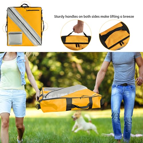 Storage Bag of Dog Playpen, Portable Dog Fence Bag for RV Travel, Compatible with Most 24" H, 8-Panel and 9-Stake Pet Fence Shoulder Bag