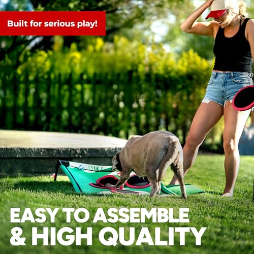 Golf Pong Game Set, Jumbo Backyard Lawn Game, Portable Indoor-Outdoor Chipping Golf Gift for Men, Women & Family