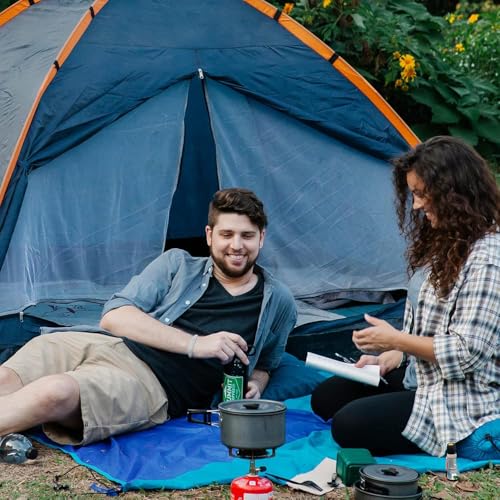 aiGear Camping Cooking Set Cookware Mess Kit with Storage Bag Pot Pan Set Camping Accessories for Outdoor Camping Hiking Picnic Portable and Lightweight Aluminum - color: Orange8pcs