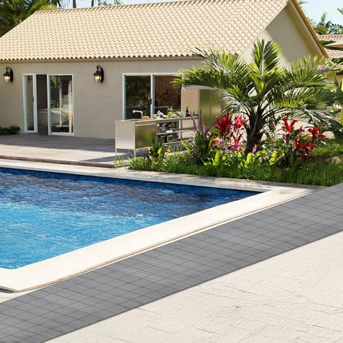 3 x 20FT Drainage Pool Flooring Mats PVC Splash Matting Mesh Hollow Doormat Roll Non Slip Swimming Pool Mat for Outdoor Indoor Heavy Duty Commercial Anti Slip Floor Mats Garage Restaurant Sauna SPA - size: 3x20FT