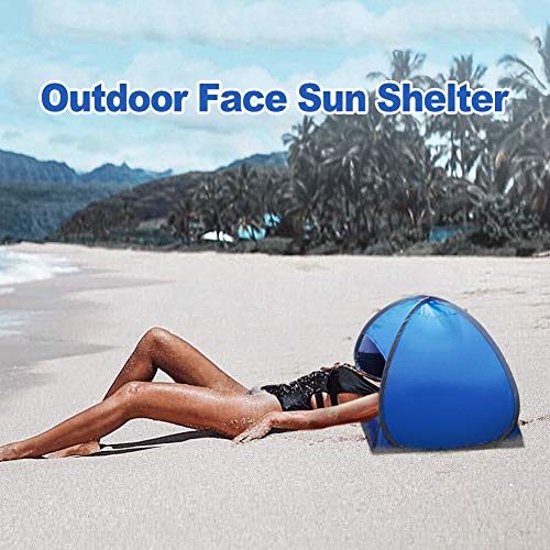 Beach Sun Shelter,Instant Sun Protection Canopy with Zippered,Beach Lounge Chair Boat,Anti-UV Mini Automatic Shade Tent Canopy for Outdoor Picnic Beach Camping - size: Large