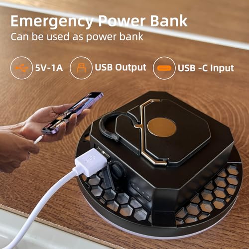 Tent Light Hanging for Camping,Bright LED Rechargeable Portable Lantern for Vendor Booths,Waterproof Outdoor Lights with Battery Power, Camp Lamp Light with Magnet for Outdoor Glamping(Black) - size: 30W