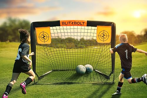Pop-Up Soccer Goal 4x3 ft (120x90 cm) – Portable, Durable, Easy Setup, Perfect for Kids and Adults Soccer Training and Games. Ideal for The Beach, Your Home and The Backyard. Great Gift.